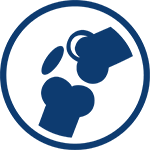 icono fisioterapia azul