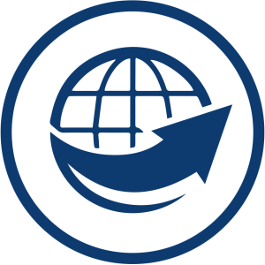 Icono Comercio Internacional azul